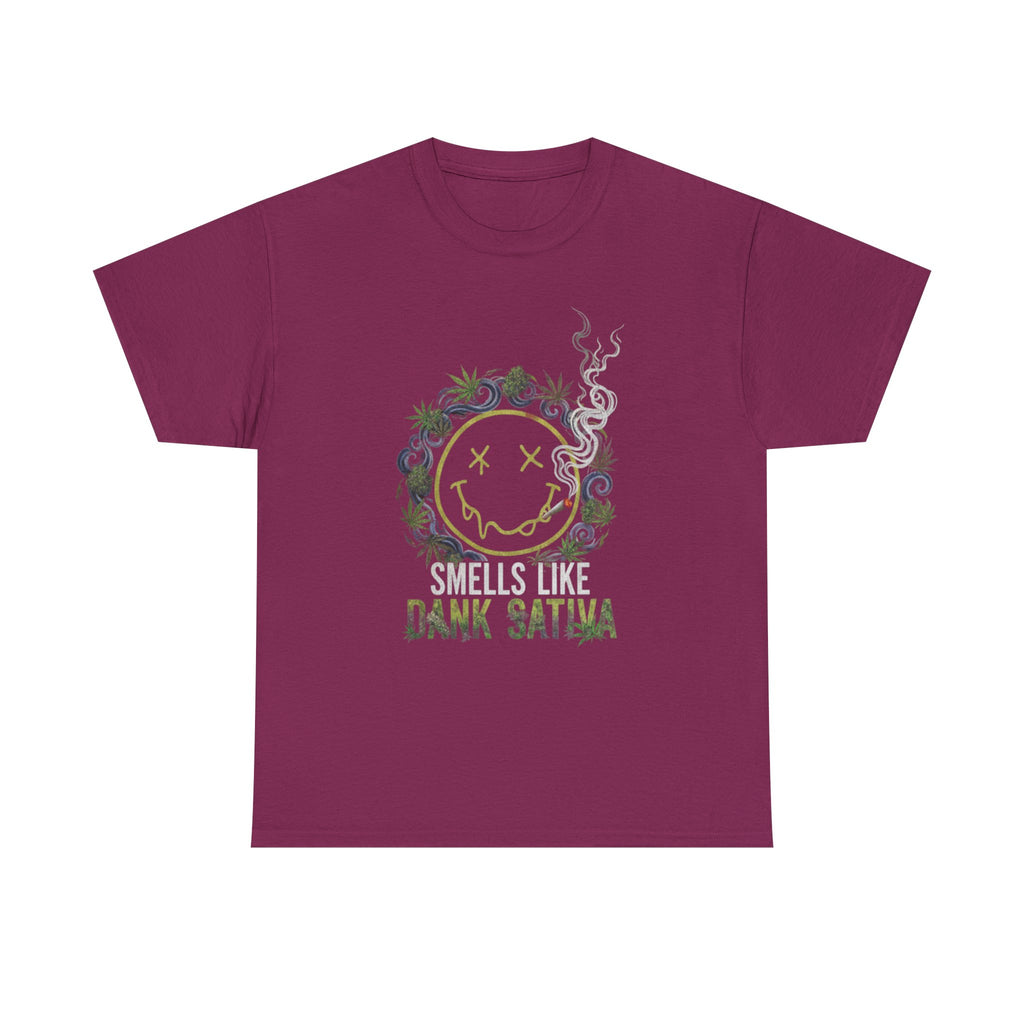 Retro Grunge Smiley 420 Tee | Stoner Humor T-Shirt