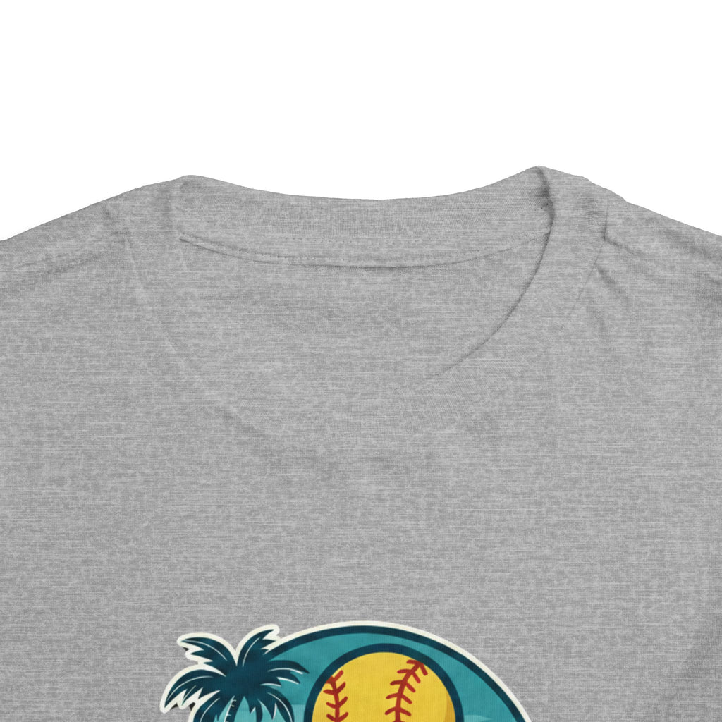Toddler- Coastal Crush Baseball Logo Toddler Tee | Beach Palm Wave Name Number