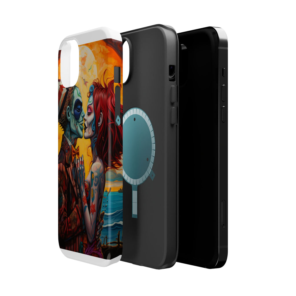 Magnetic Phone Cases - Spooky Lovers Art, Halloween Gifts, Unique Phone Covers, Artistic Phone Accessories, Colorful iPhone Cases
