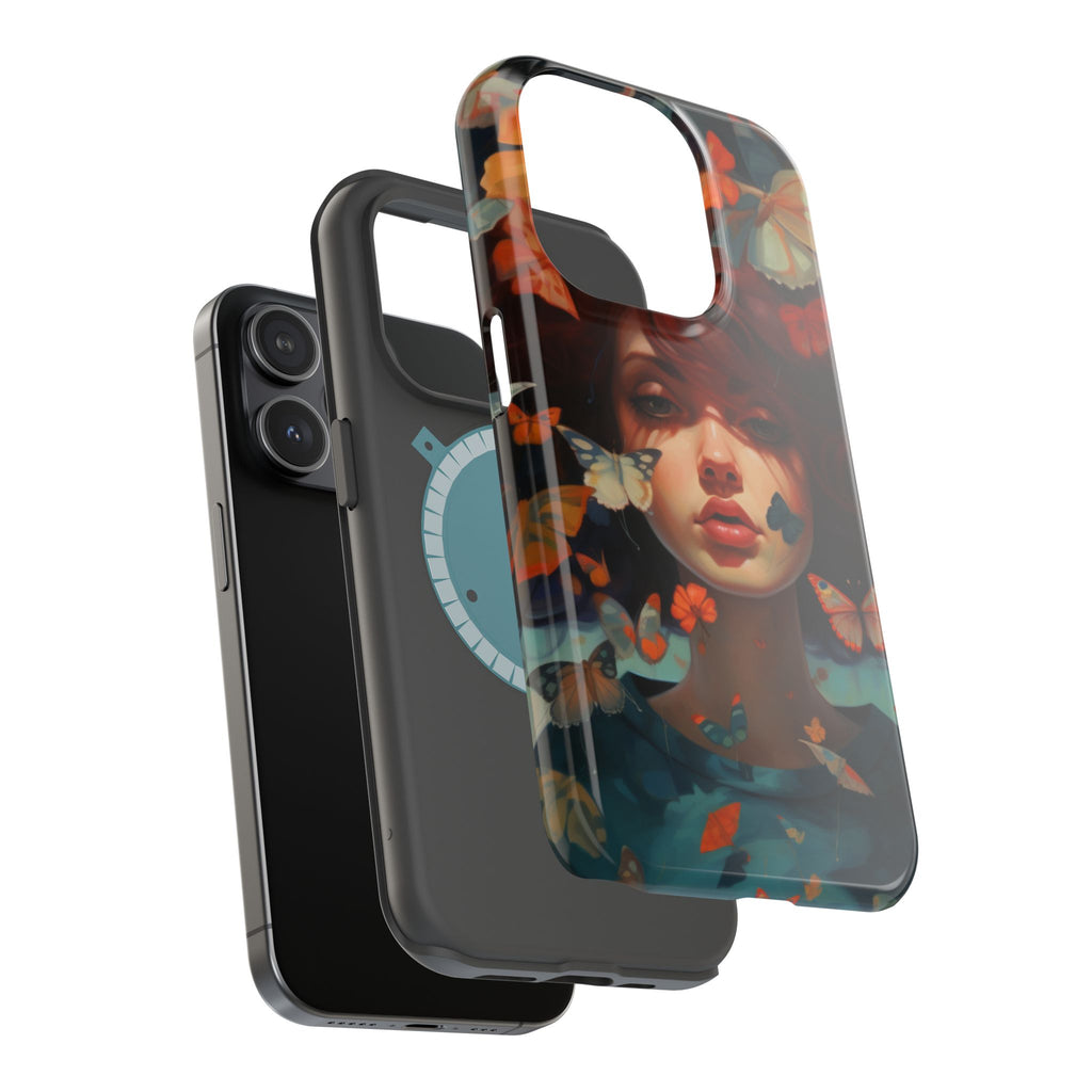 Artistic Butterfly Portrait Phone Case for iPhone & Android — Magnetic Impact-Resistant