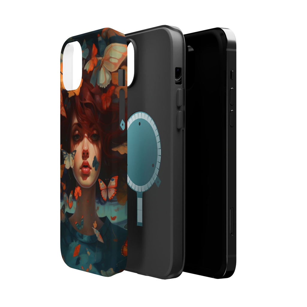 Artistic Butterfly Portrait Phone Case for iPhone & Android — Magnetic Impact-Resistant