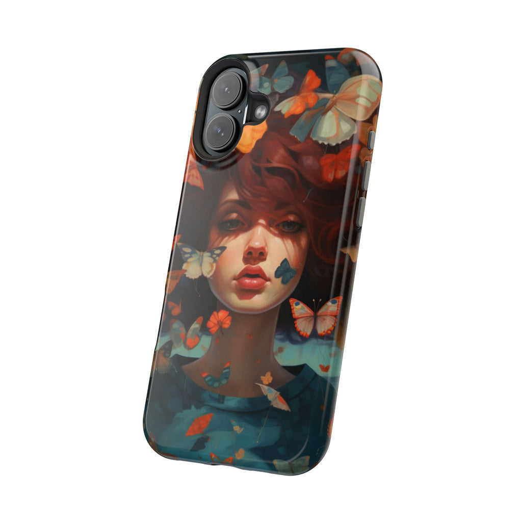 Artistic Butterfly Portrait Phone Case for iPhone & Android — Magnetic Impact-Resistant