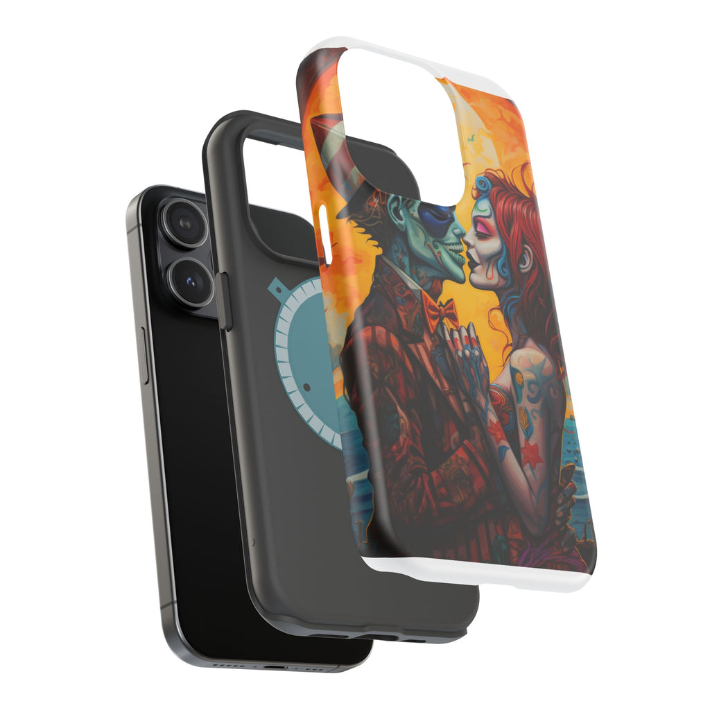 Magnetic Phone Cases - Spooky Lovers Art, Halloween Gifts, Unique Phone Covers, Artistic Phone Accessories, Colorful iPhone Cases