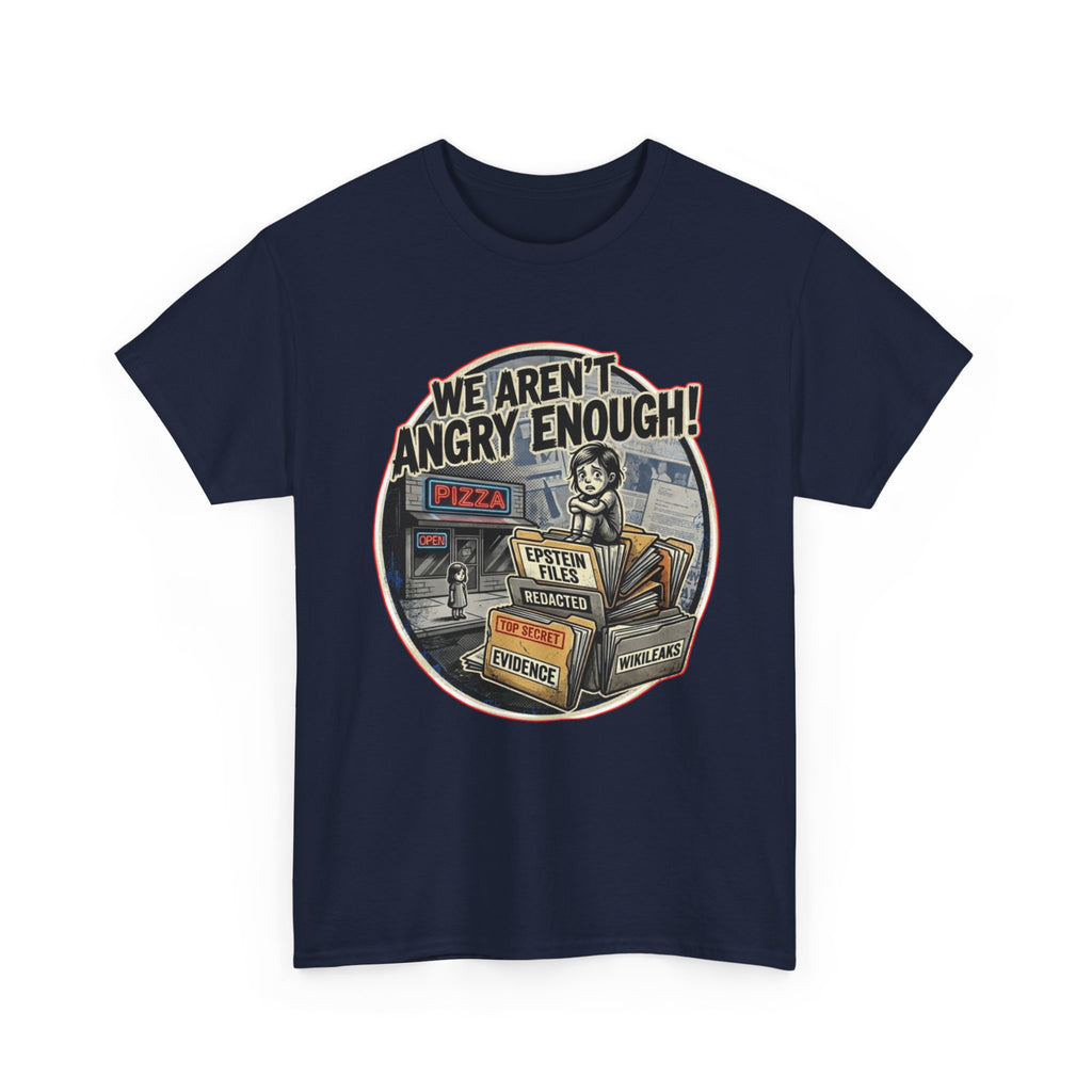 Protest Pizza Box Conspiracy Save the Children T-Shirt | Vintage Riot Art