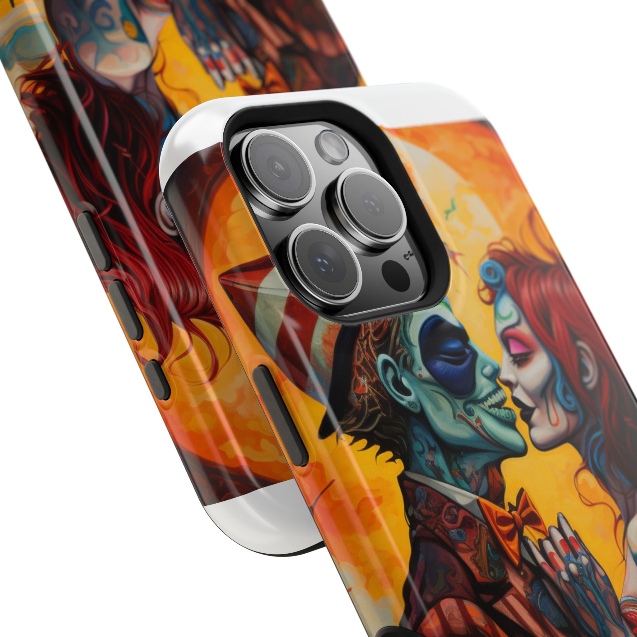 Magnetic Phone Cases - Spooky Lovers Art, Halloween Gifts, Unique Phone Covers, Artistic Phone Accessories, Colorful iPhone Cases