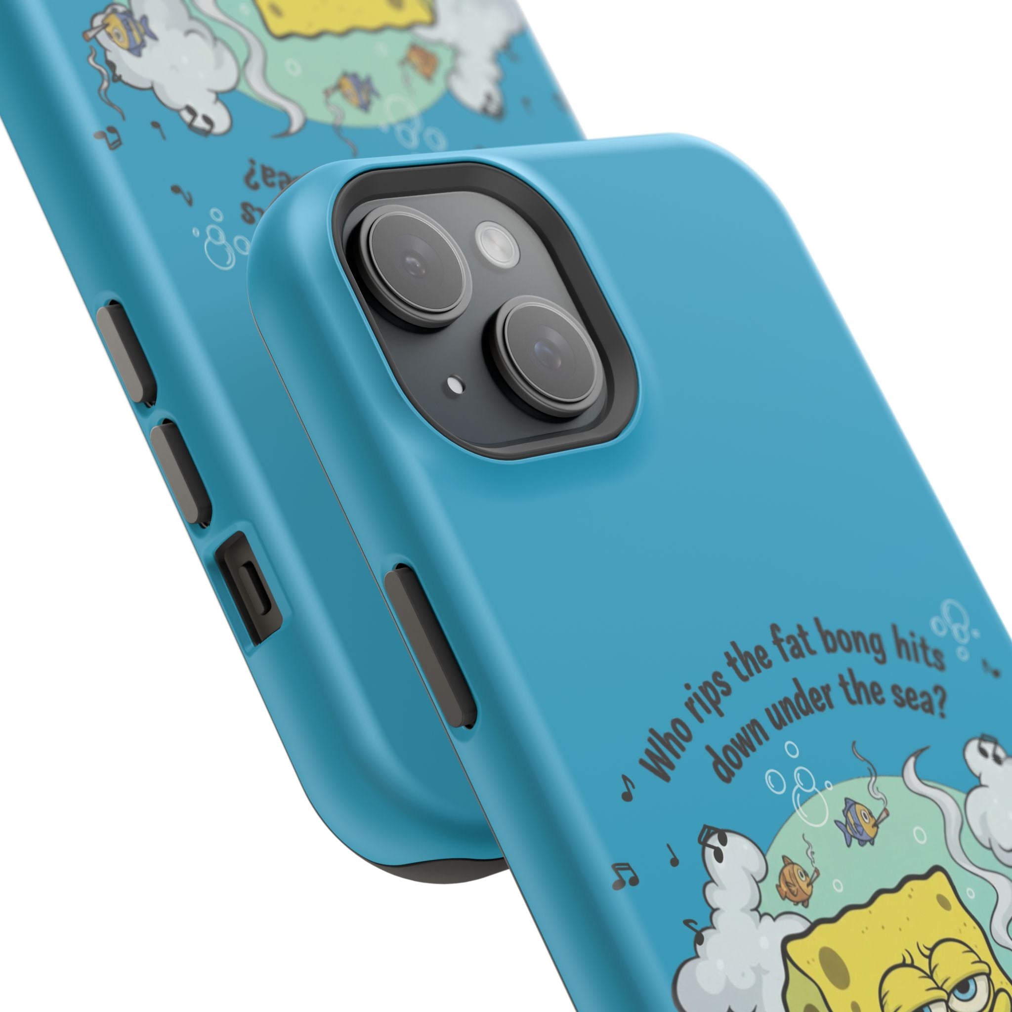 Cartoon Sponge Character with Surfboard & Beach Bong Art- Magnetic Impact-Resistant Phone Case for iPhone & Android