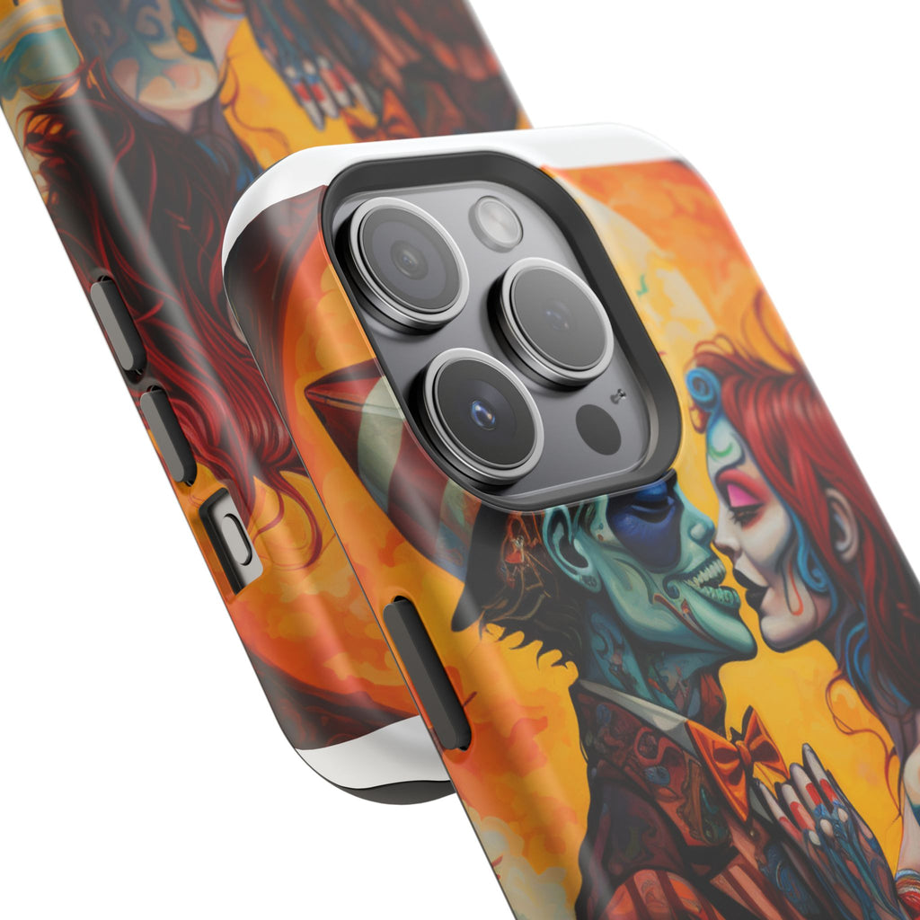 Magnetic Phone Cases - Spooky Lovers Art, Halloween Gifts, Unique Phone Covers, Artistic Phone Accessories, Colorful iPhone Cases