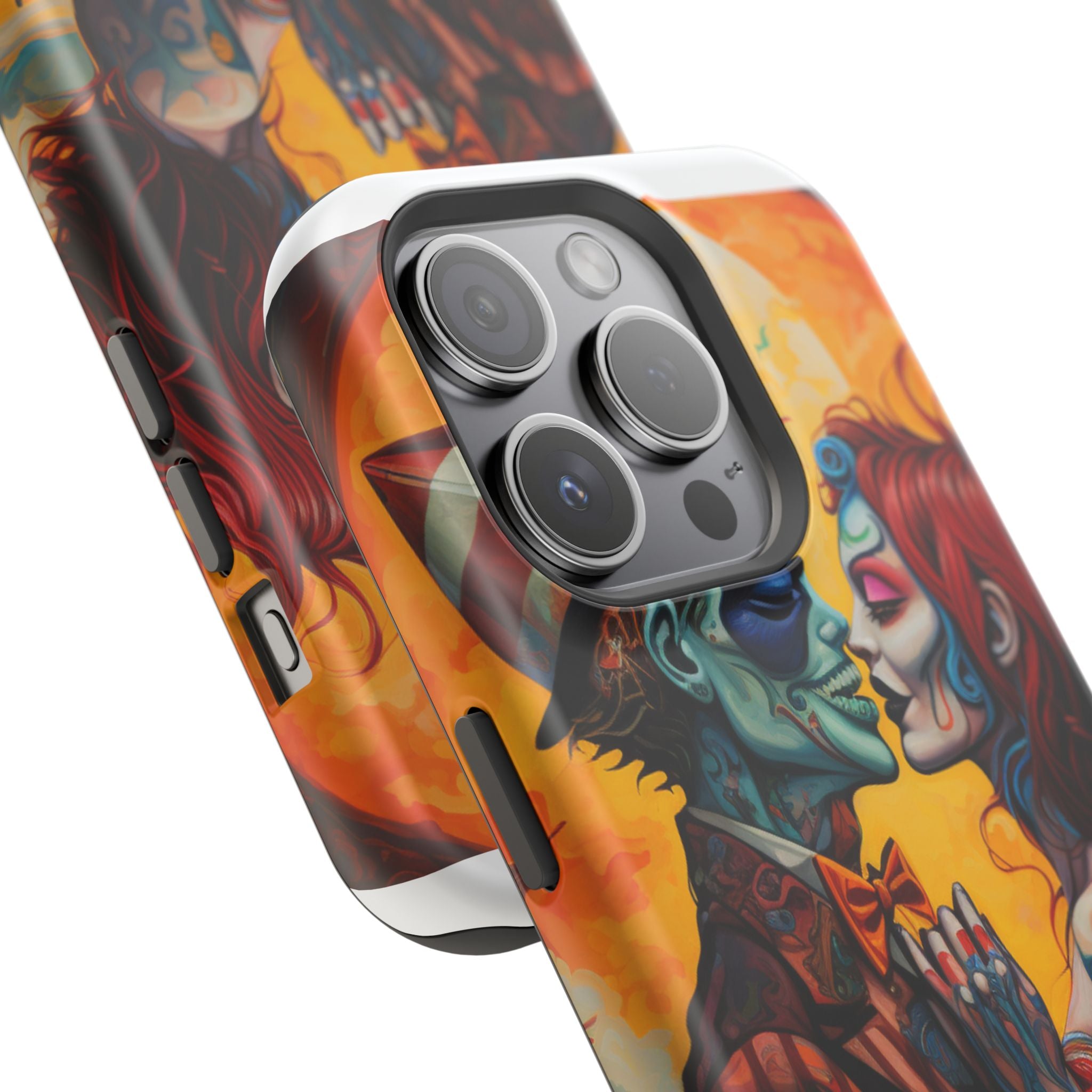 Magnetic Phone Cases - Spooky Lovers Art, Halloween Gifts, Unique Phone Covers, Artistic Phone Accessories, Colorful iPhone Cases