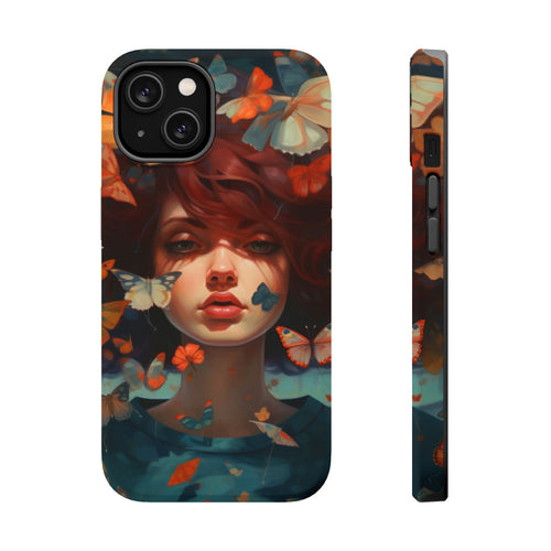 Artistic Butterfly Portrait Phone Case for iPhone & Android — Magnetic Impact-Resistant