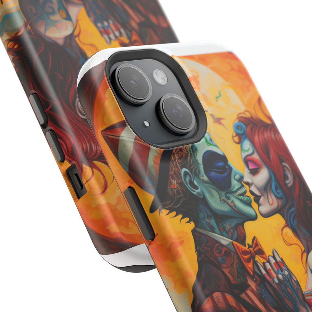 Magnetic Phone Cases - Spooky Lovers Art, Halloween Gifts, Unique Phone Covers, Artistic Phone Accessories, Colorful iPhone Cases