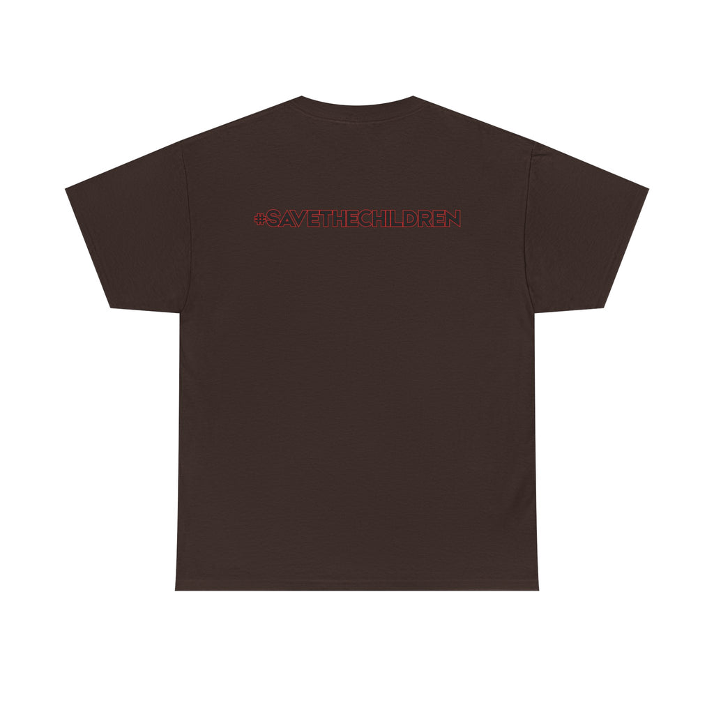 Protest Pizza Box Conspiracy Save the Children T-Shirt | Vintage Riot Art