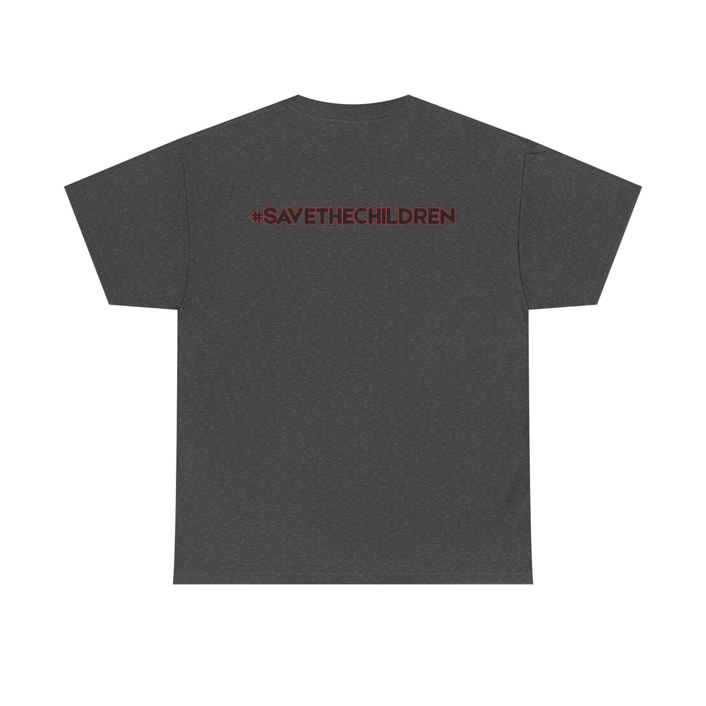 Protest Pizza Box Conspiracy Save the Children T-Shirt | Vintage Riot Art