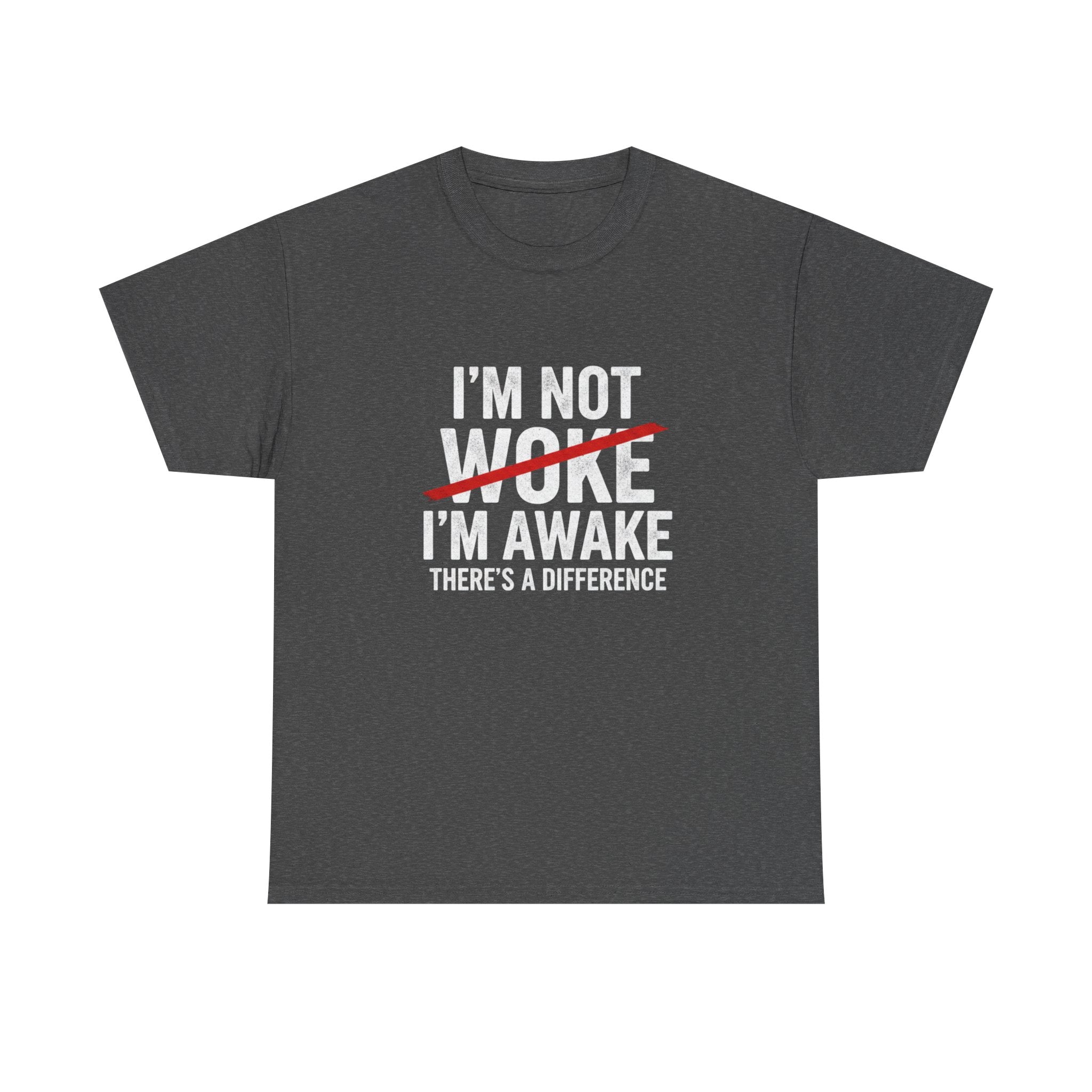 I'm not Woke, I'm Awake T Shirt, Question the narrative graphic Tee, Free Thinker Statement Shirt