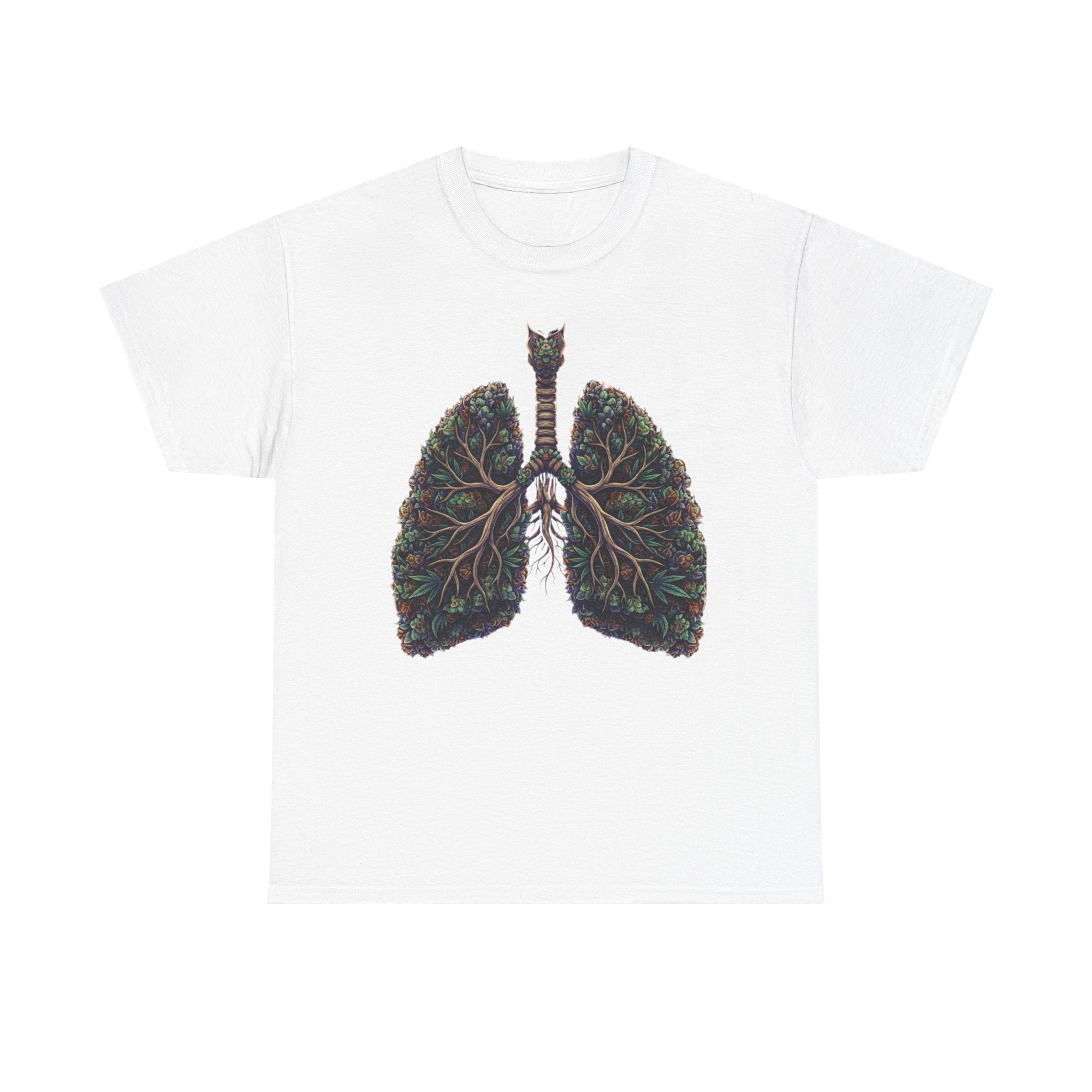 420 Lungs Illustration Tee | Botanical Respiratory Anatomy Shirt