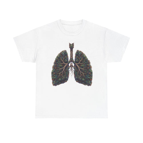 420 Lungs Illustration Tee | Botanical Respiratory Anatomy Shirt