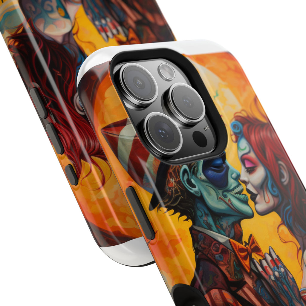 Magnetic Phone Cases - Spooky Lovers Art, Halloween Gifts, Unique Phone Covers, Artistic Phone Accessories, Colorful iPhone Cases