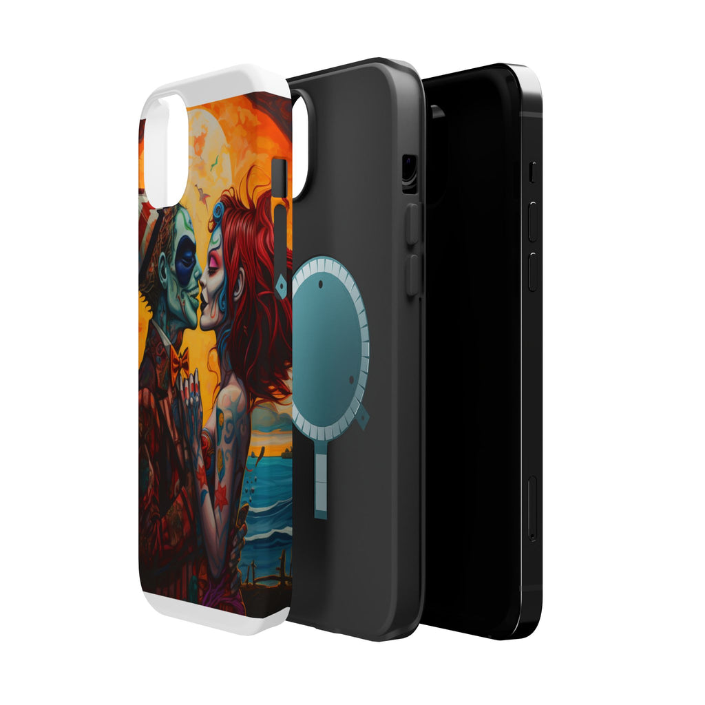 Magnetic Phone Cases - Spooky Lovers Art, Halloween Gifts, Unique Phone Covers, Artistic Phone Accessories, Colorful iPhone Cases
