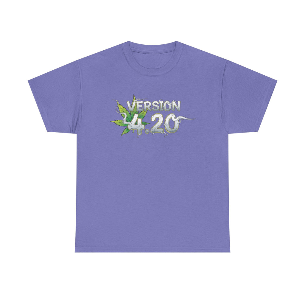 Version 4.20- Leaf Smoke Design T-Shirt | Stoner Humor Tee