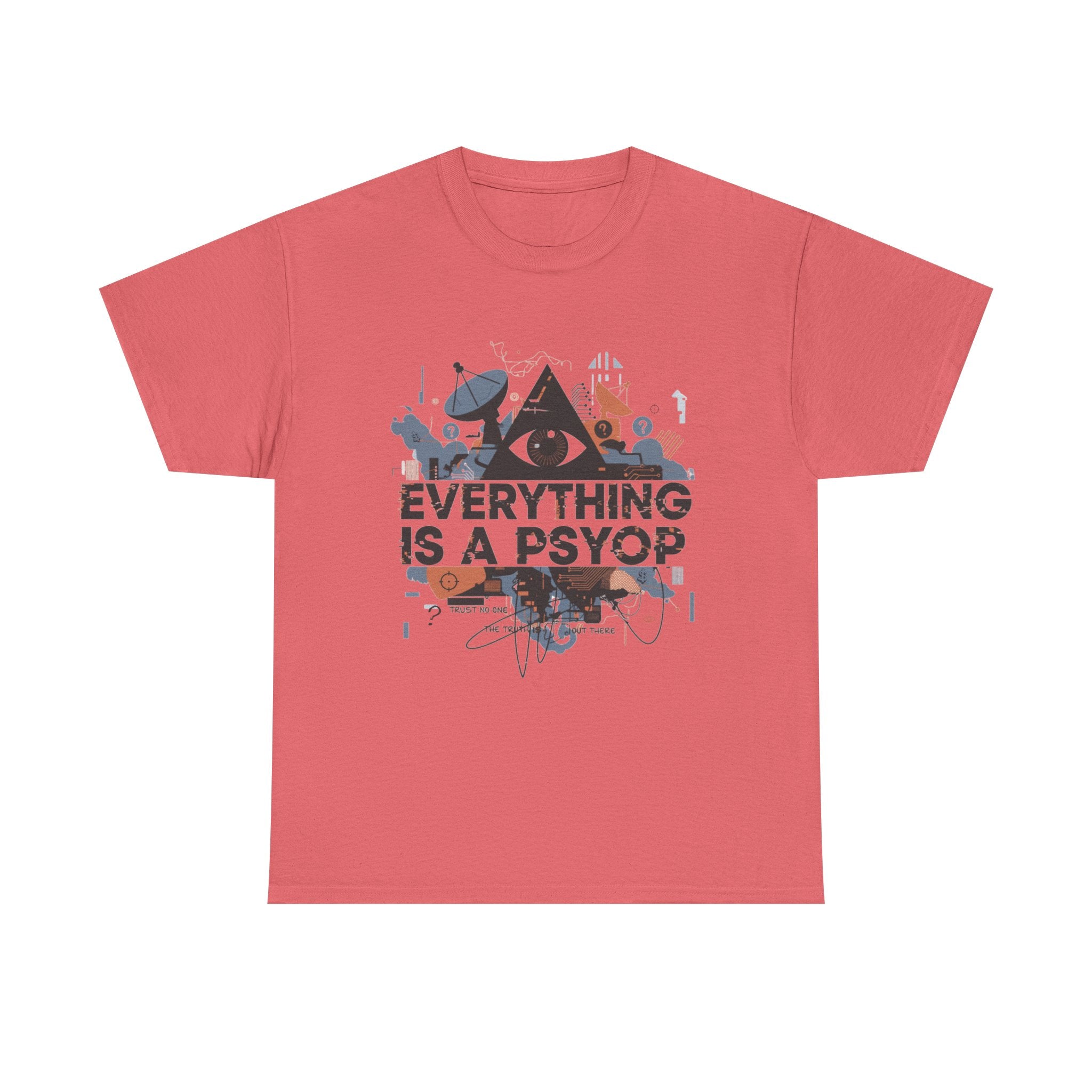 Everything Is a Psyop T-Shirt | Conspiracy Eye Graphic Tee, Abstract Collage