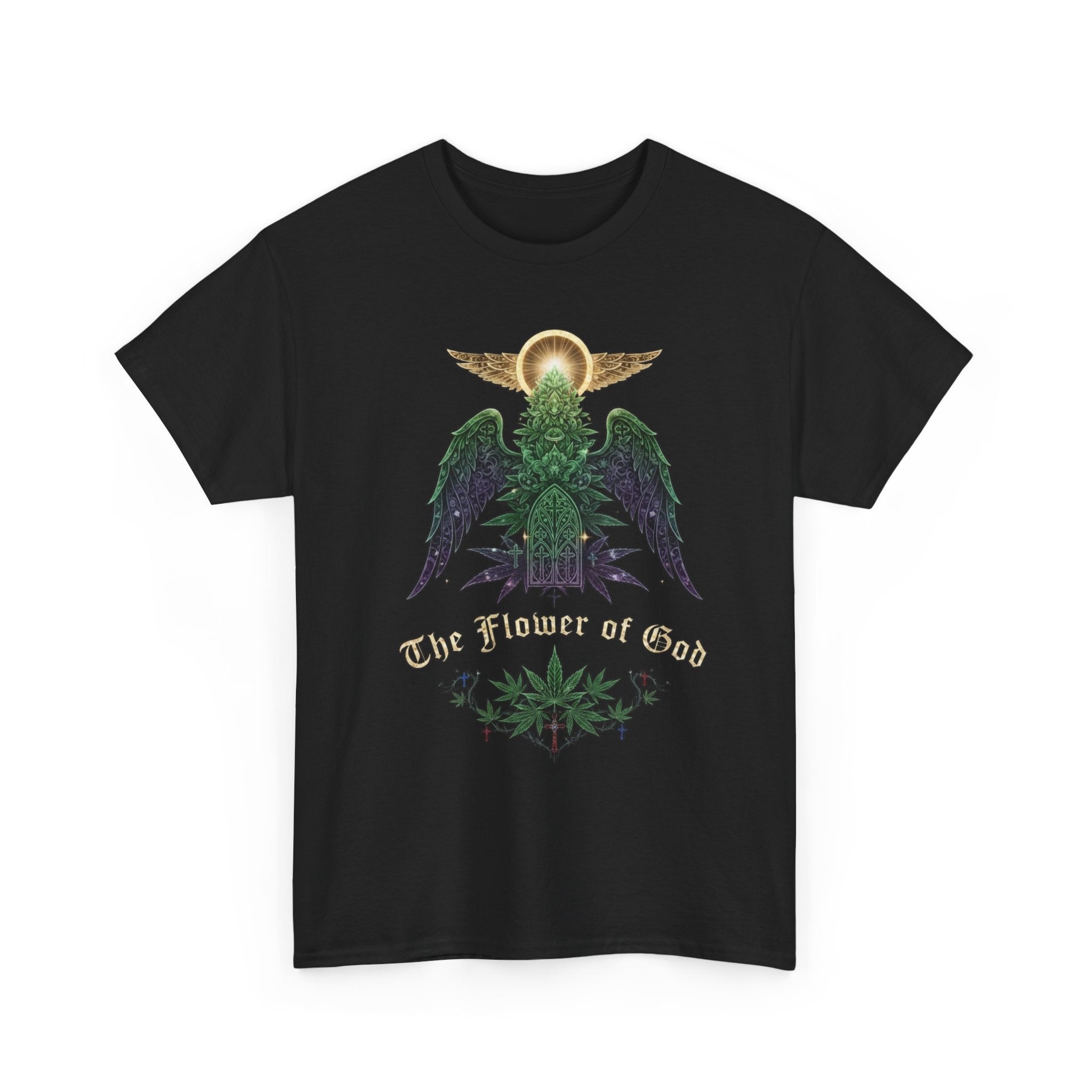 Flower of God- Angel T-Shirt | Retro Botanical Stoner Religious Tee