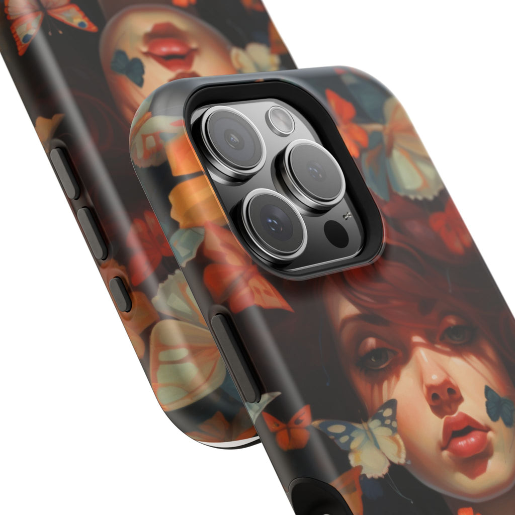 Artistic Butterfly Portrait Phone Case for iPhone & Android — Magnetic Impact-Resistant