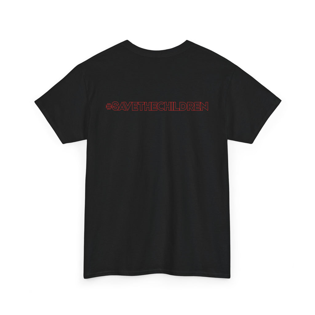 Protest Pizza Box Conspiracy Save the Children T-Shirt | Vintage Riot Art