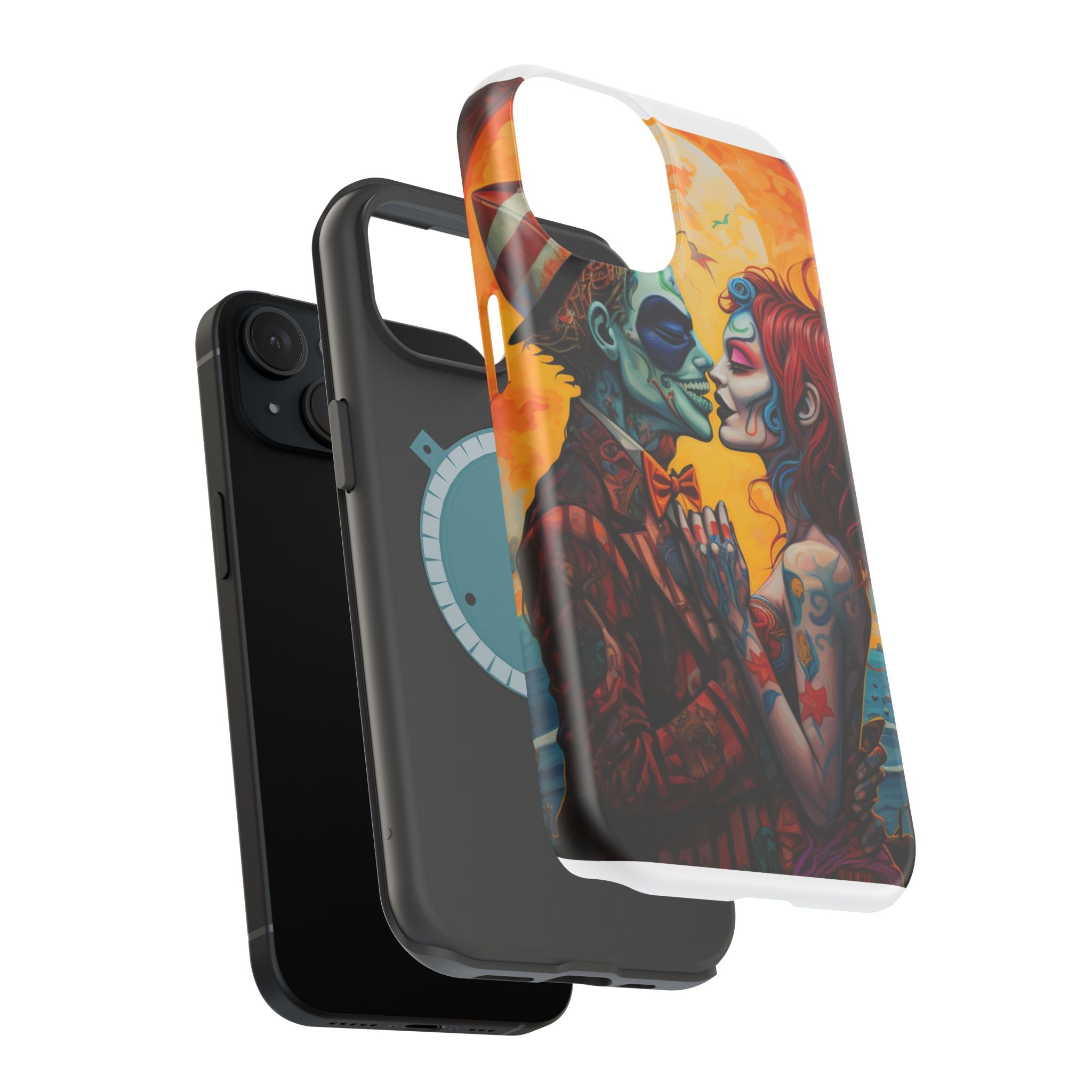 Magnetic Phone Cases - Spooky Lovers Art, Halloween Gifts, Unique Phone Covers, Artistic Phone Accessories, Colorful iPhone Cases