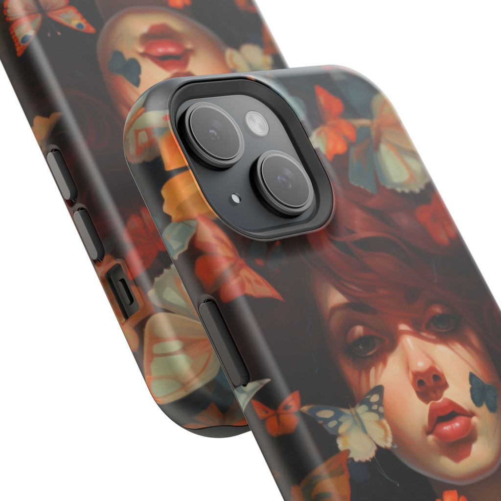Artistic Butterfly Portrait Phone Case for iPhone & Android — Magnetic Impact-Resistant