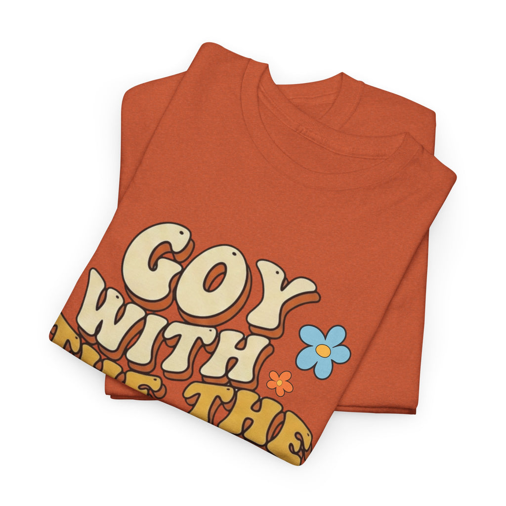 Goy With The Flow--Retro Flower Graphic Tee
