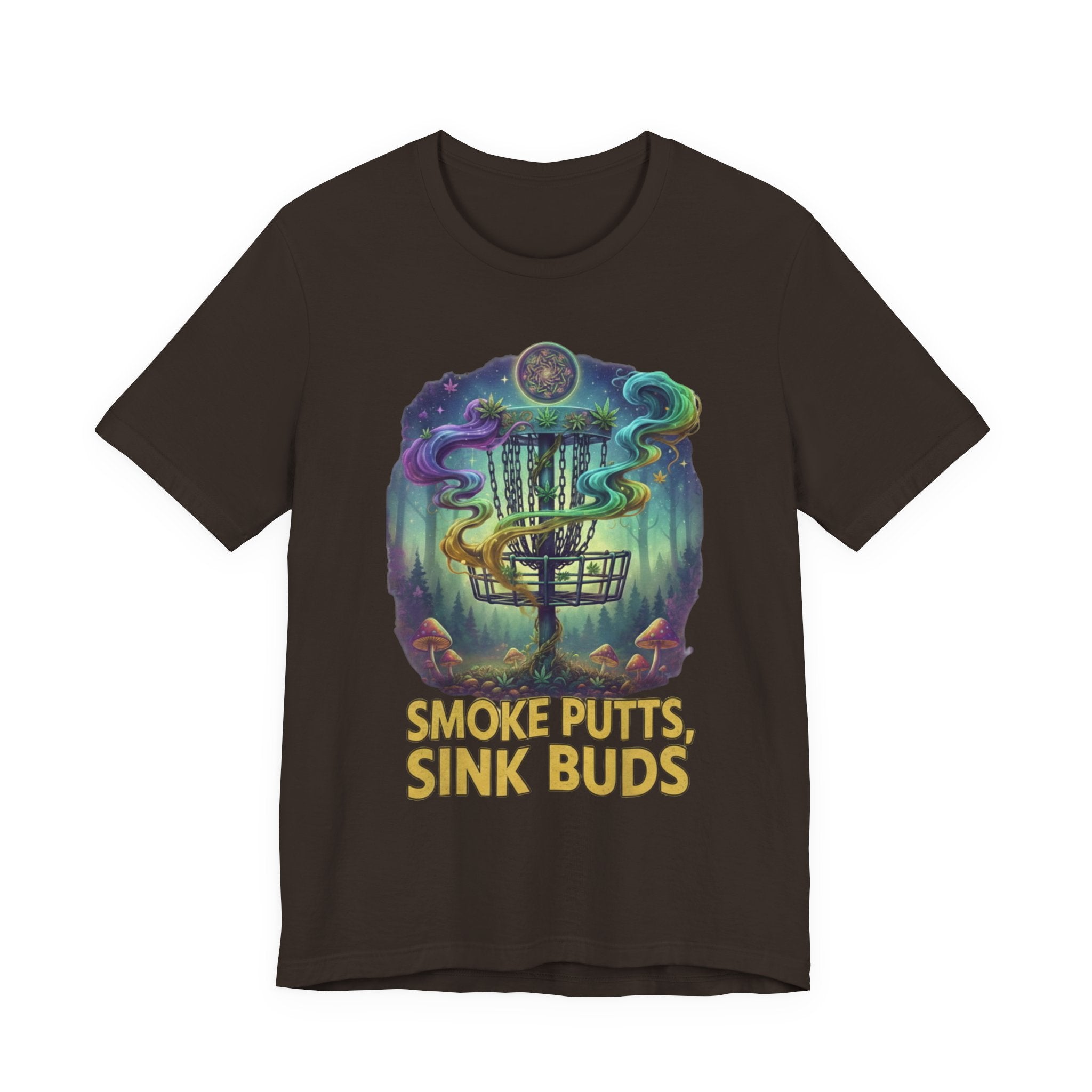 Smoke Putts Disc Golf T-Shirt, Stoner 420 Graphic Tee, Unisex Jersey Short Sleeve Tee for Smokers, , Gift for Stoners, Weed Frolph,