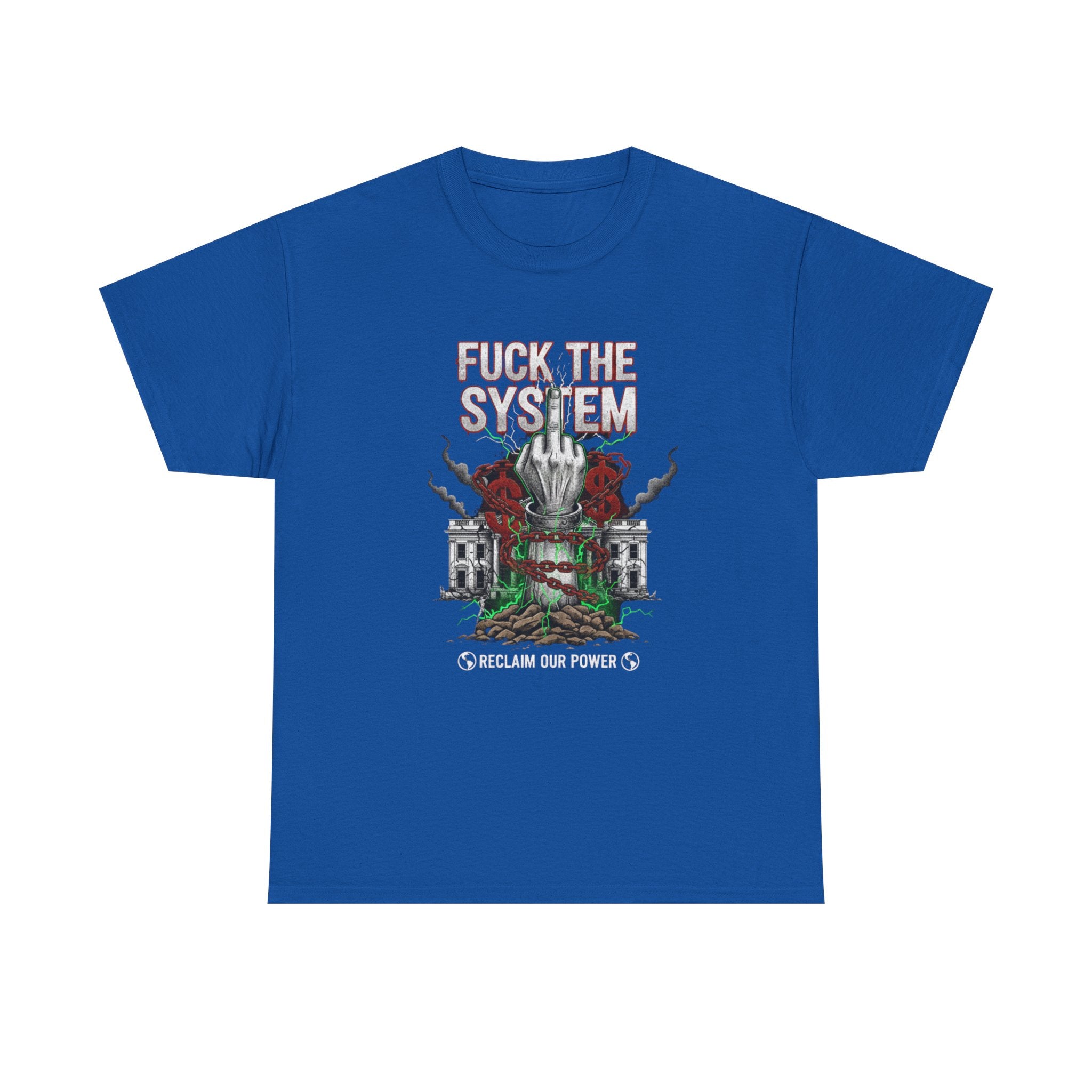 Fuck the System T-Shirt | Protest Graphic Tee, Graffiti Government Design