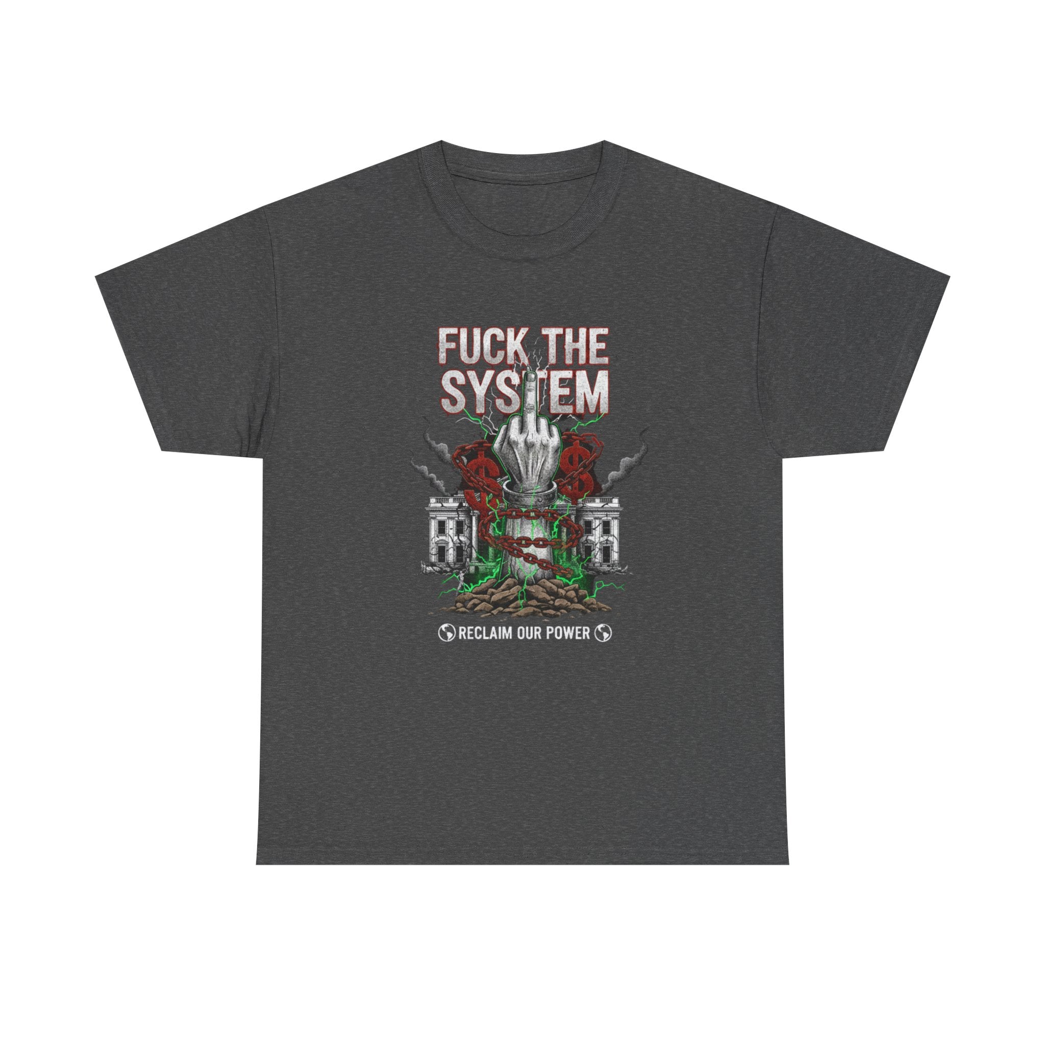 Fuck the System T-Shirt | Protest Graphic Tee, Graffiti Government Design