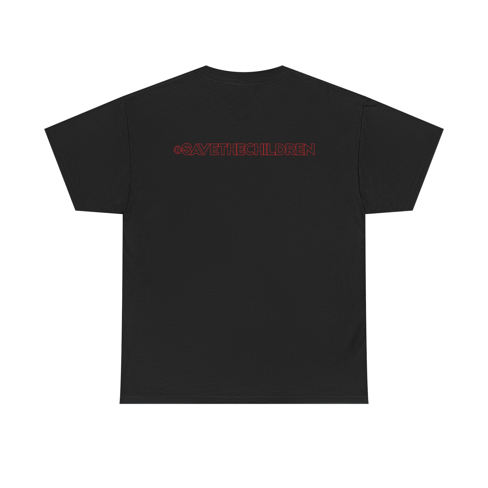 Protest Pizza Box Conspiracy Save the Children T-Shirt | Vintage Riot Art