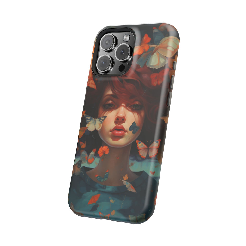 Artistic Butterfly Portrait Phone Case for iPhone & Android — Magnetic Impact-Resistant