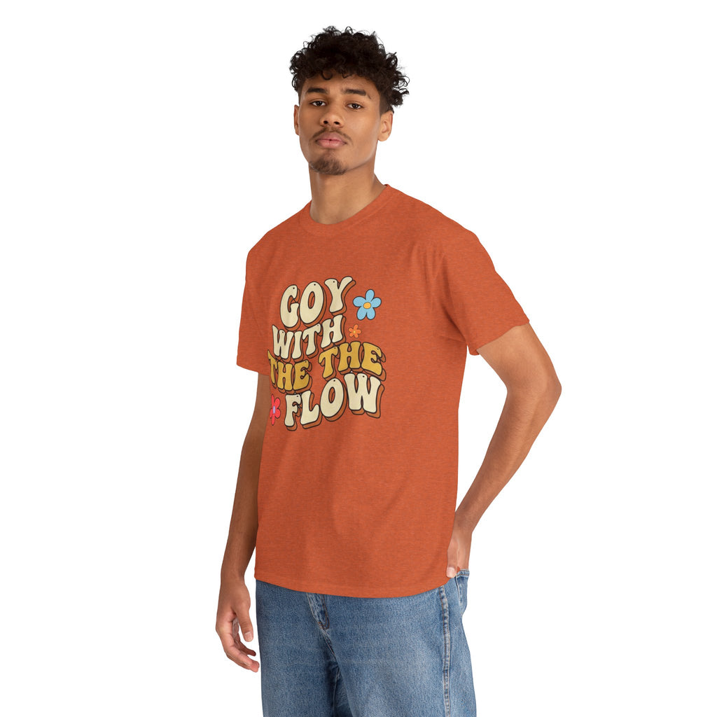 Goy With The Flow--Retro Flower Graphic Tee