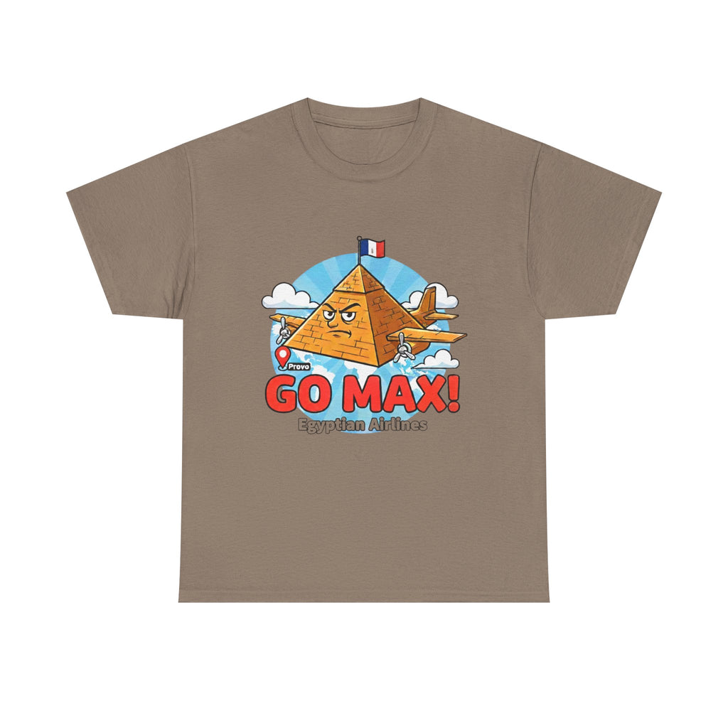 Go Max Pyramid Plane T-Shirt | Egyptian Airlines Retro Cartoon Tee, Candace Owens conspiracy