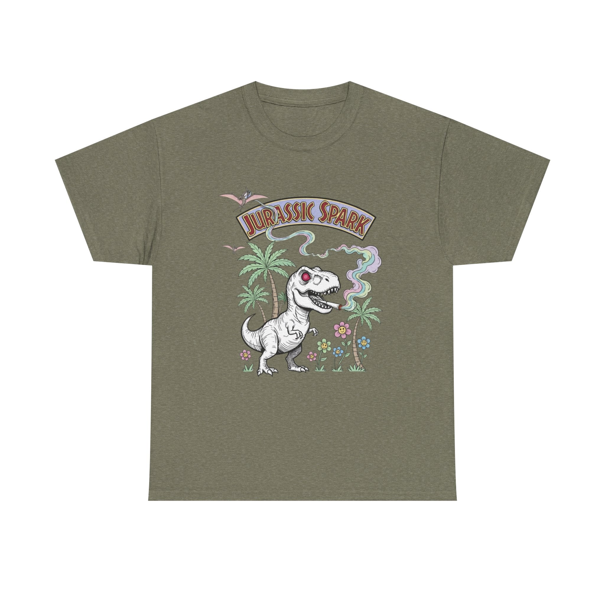 Jurassic Spark Stoner T-Shirt, Funny T-rex 420 Tee