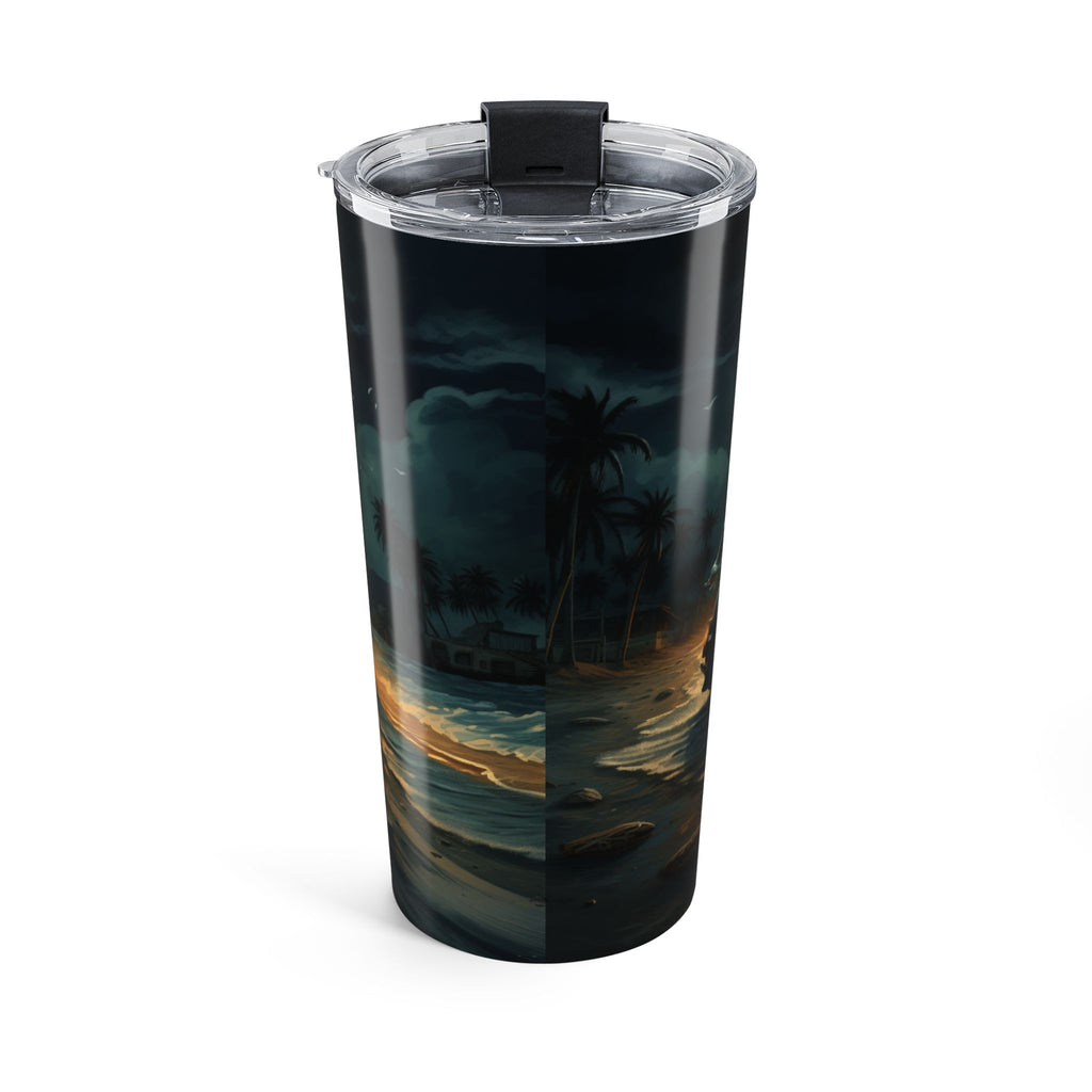 Motorcycle Skull Tumbler 20oz | Dark Night Rider Drinkware | Gift for Biker Lovers, Halloween, Road Trip Accessories, Unique Travel Cup