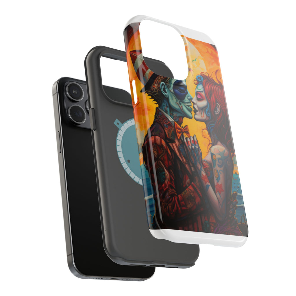 Magnetic Phone Cases - Spooky Lovers Art, Halloween Gifts, Unique Phone Covers, Artistic Phone Accessories, Colorful iPhone Cases