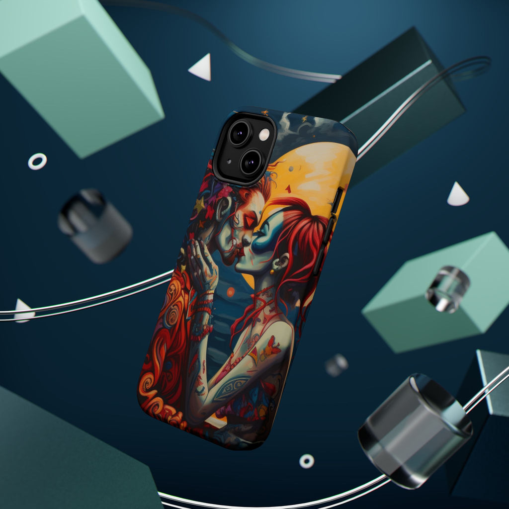 Day of the Dead Romantic Skull Couple Magnetic Impact-Resistant Phone Case for iPhone and Android