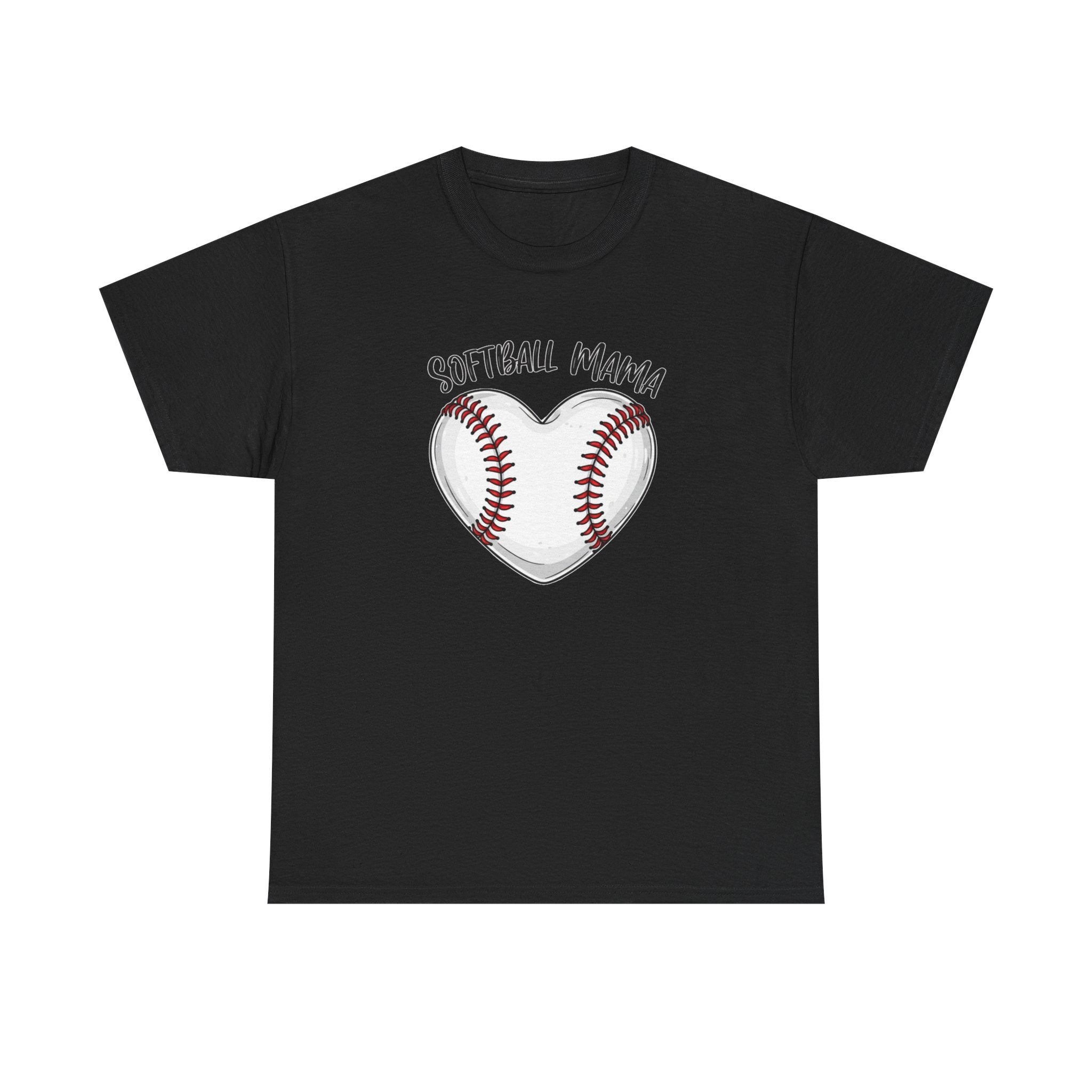 Softball Mama heart Softball stitching Tee | Softball mom shirt, Team Mom