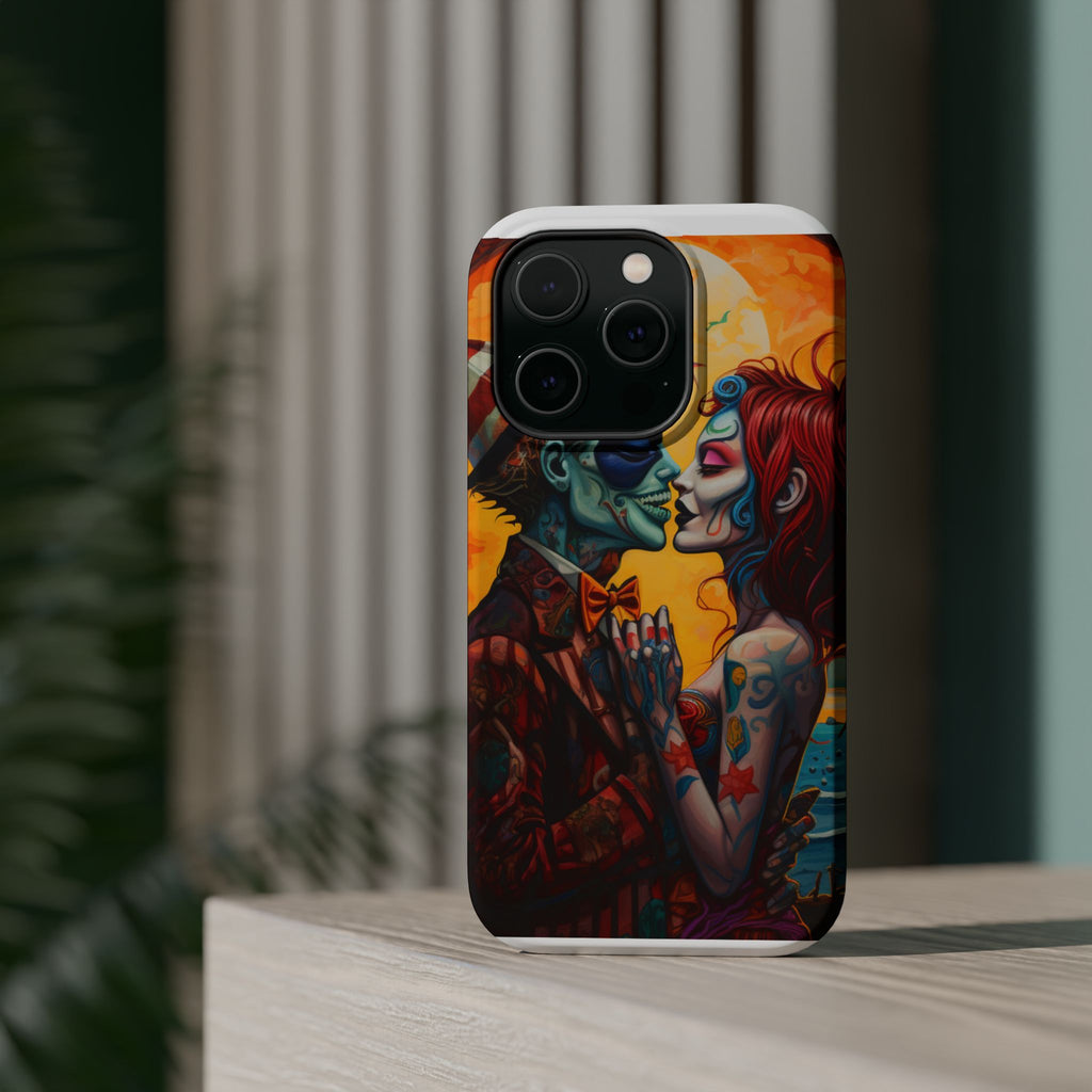 Magnetic Phone Cases - Spooky Lovers Art, Halloween Gifts, Unique Phone Covers, Artistic Phone Accessories, Colorful iPhone Cases