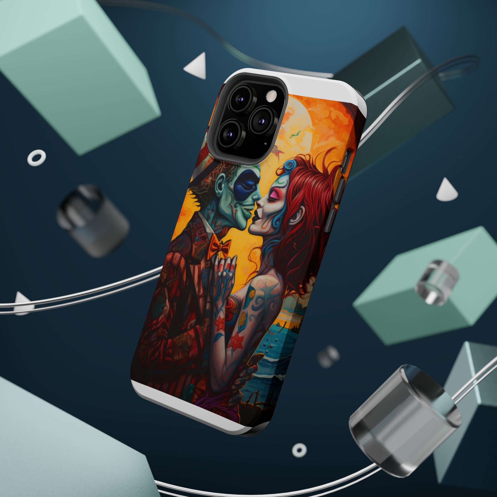 Magnetic Phone Cases - Spooky Lovers Art, Halloween Gifts, Unique Phone Covers, Artistic Phone Accessories, Colorful iPhone Cases