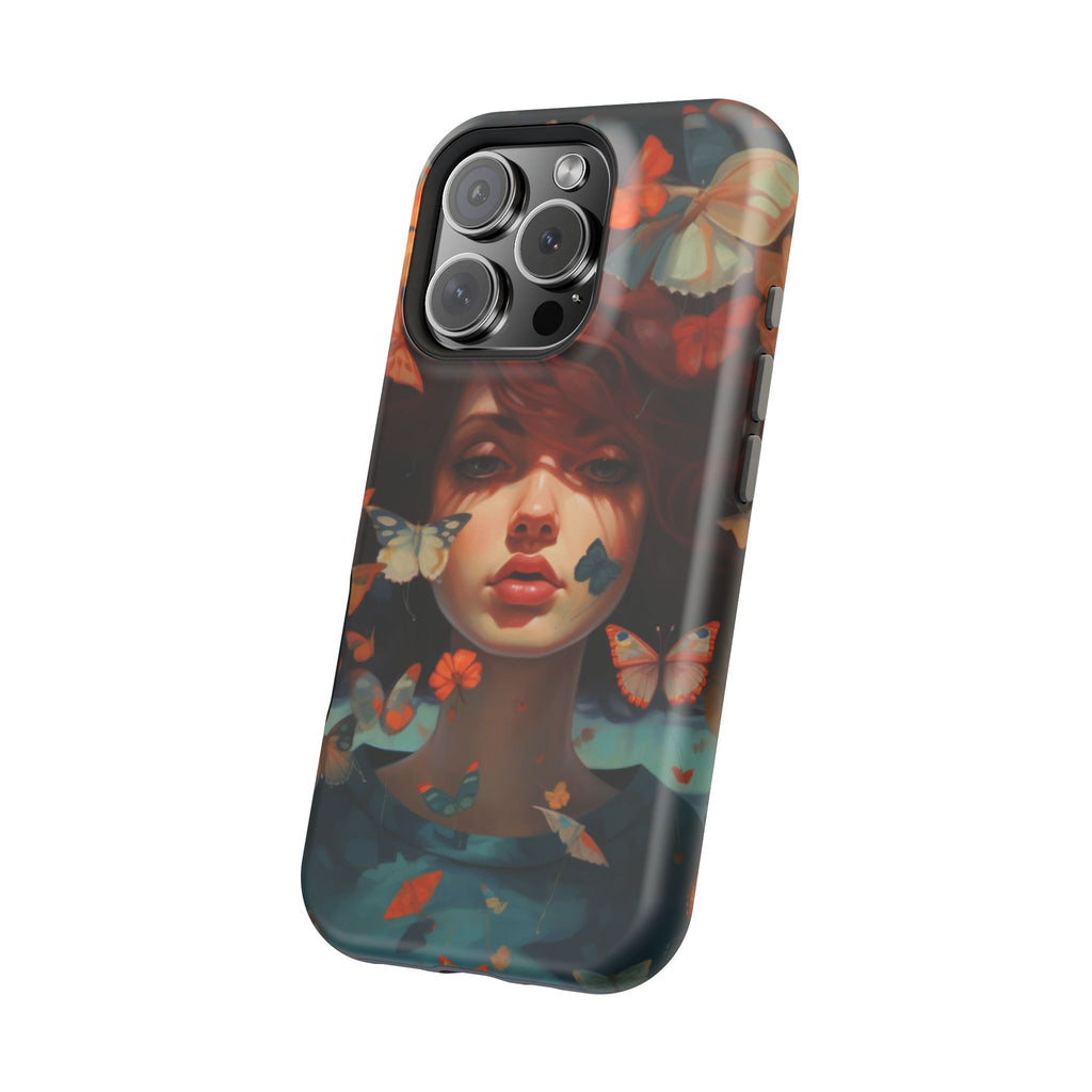 Artistic Butterfly Portrait Phone Case for iPhone & Android — Magnetic Impact-Resistant