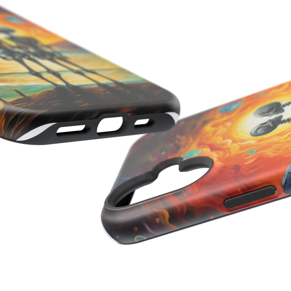 Skeleton Couple Sunset Phone Case | Magnetic Impact-Resistant Case