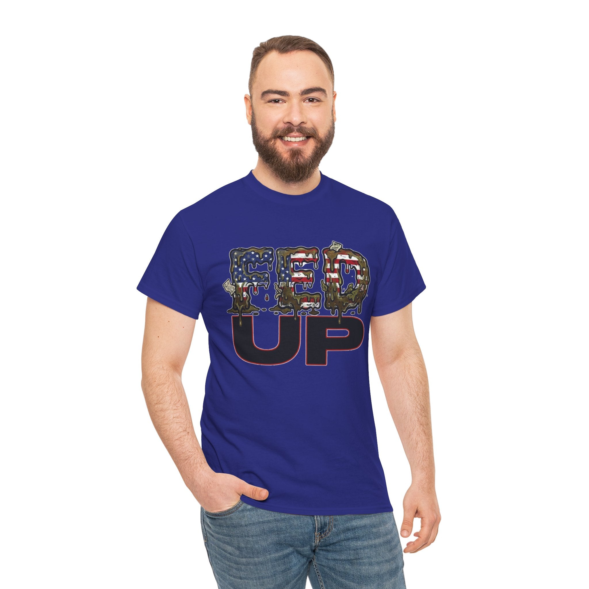 Fed Up with the Fed Slop Tee — Patriotic Military Graphic Shirt