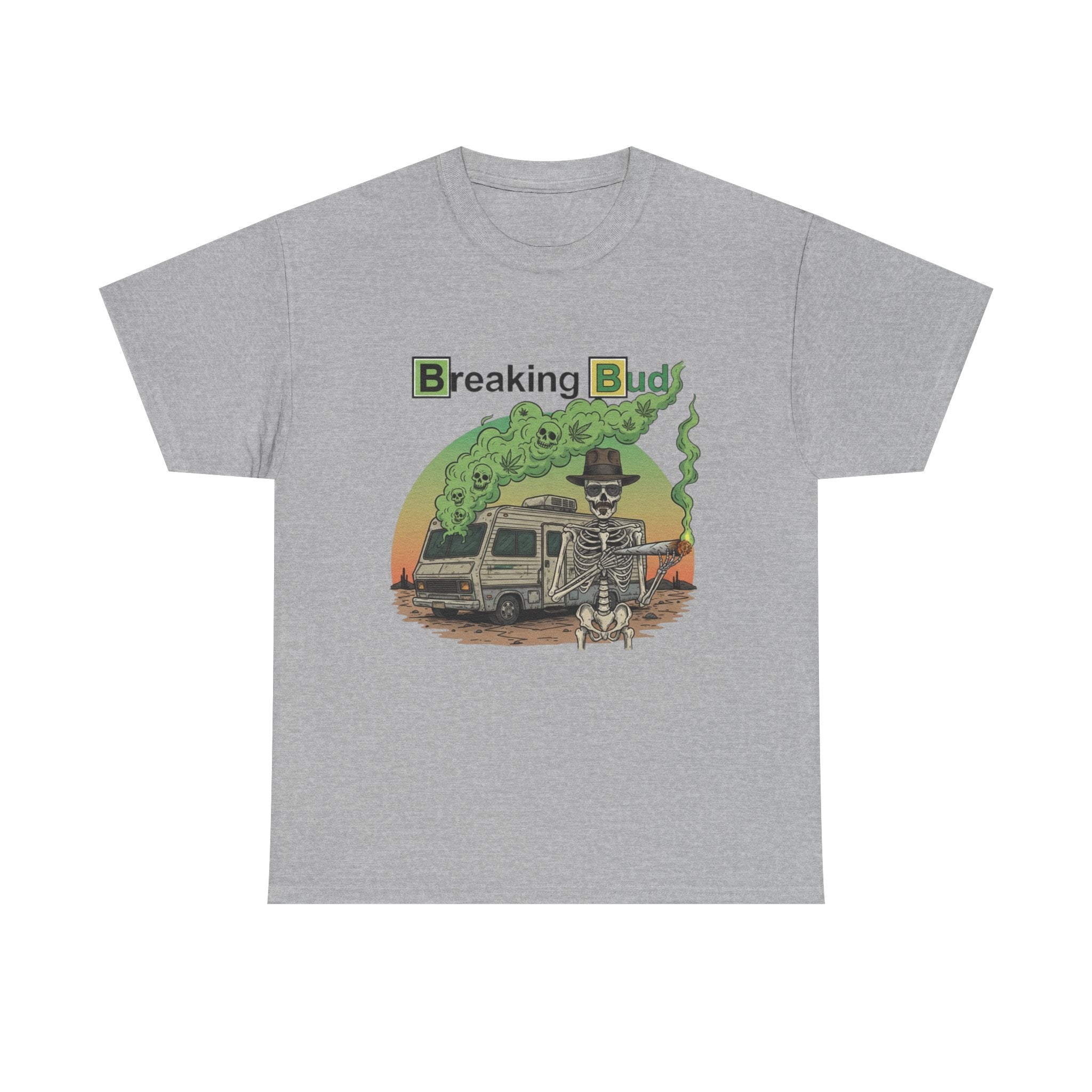 Breaking Buds Stoner Unisex Heavy Cotton Tee, Unique Casual Shirt, Perfect Gift for Fans, Festival Wear, Halloween Theme, 420