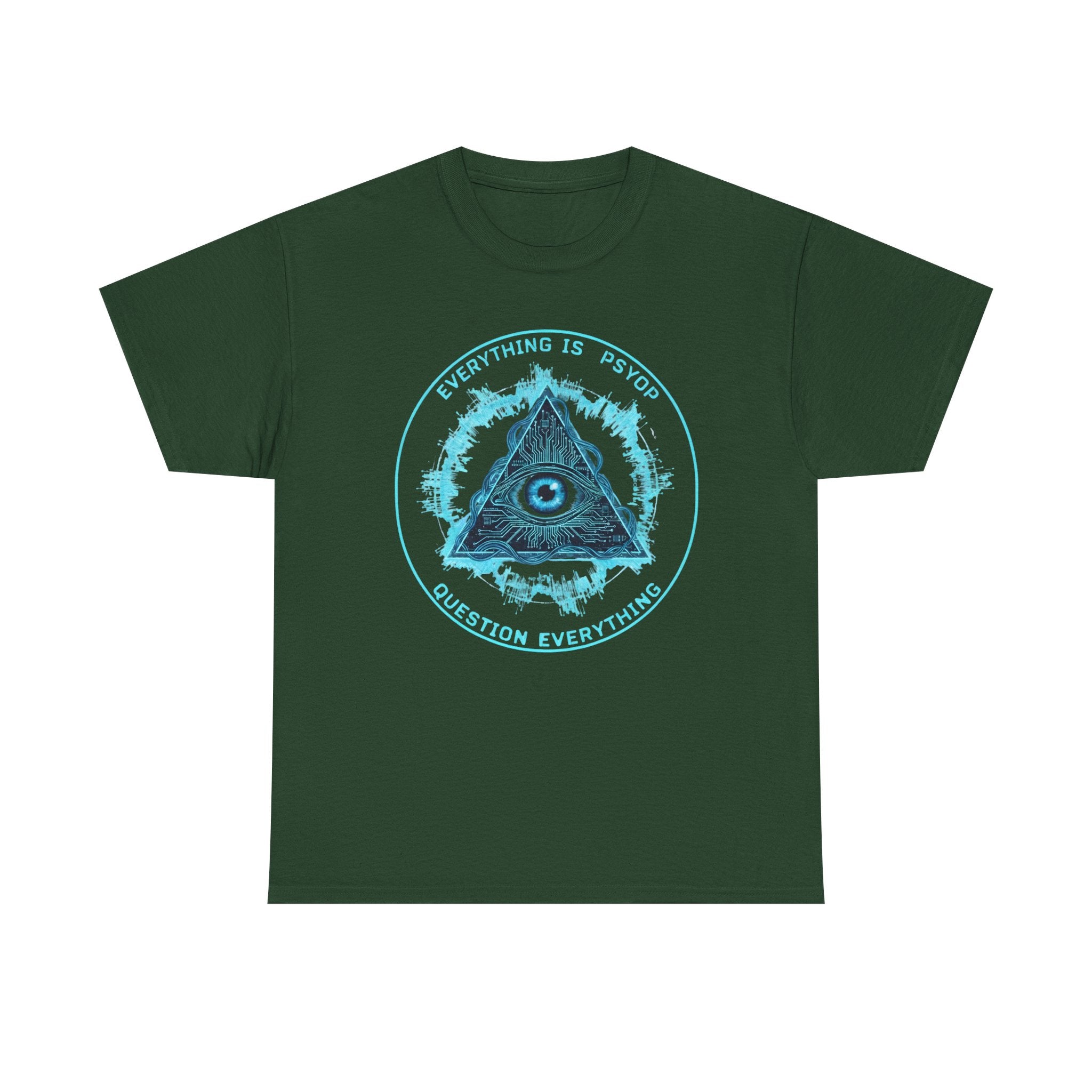 Everything Is A PsyOp T Shirt Conspiracy All Seeing Eye Pyramid Question Everything Tee