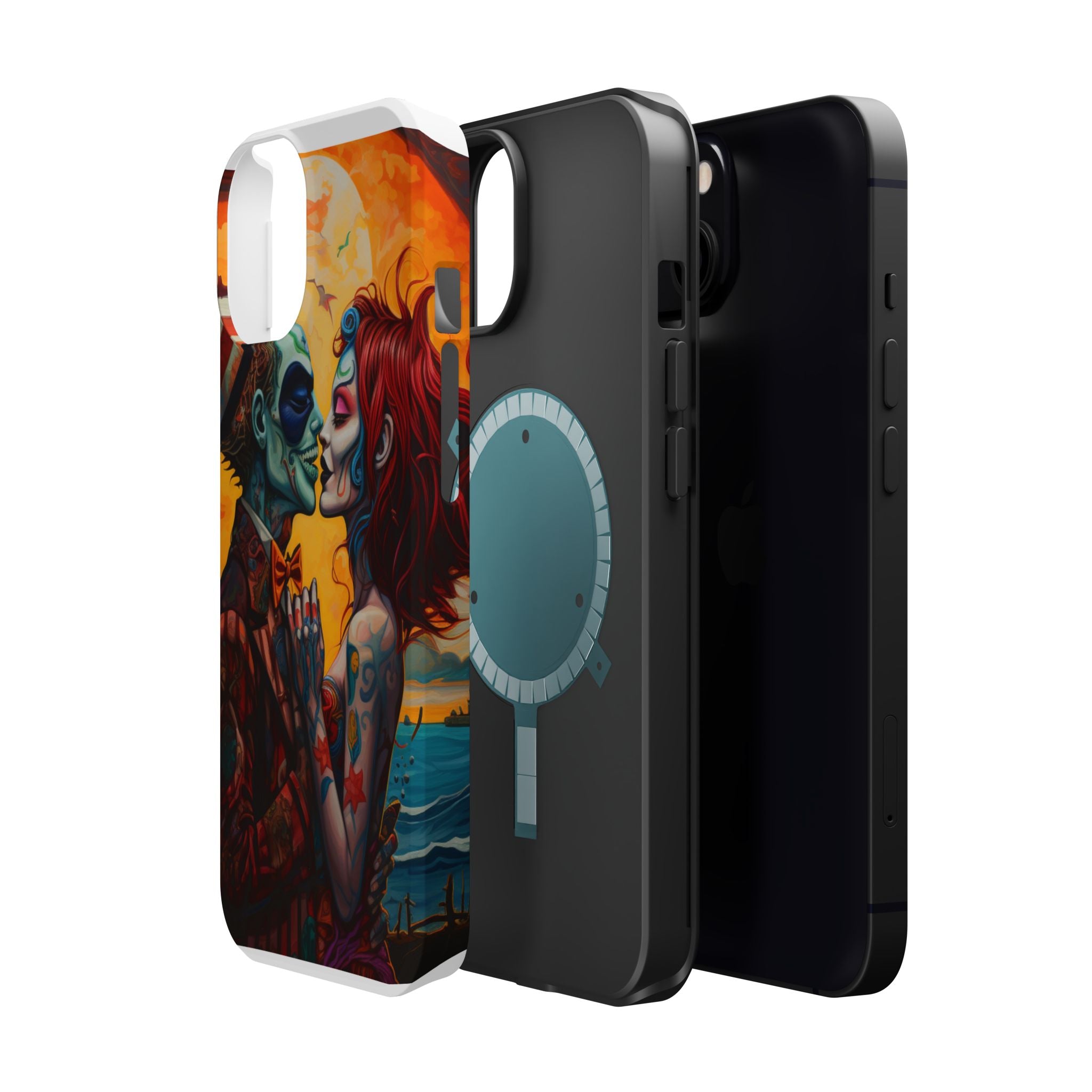 Magnetic Phone Cases - Spooky Lovers Art, Halloween Gifts, Unique Phone Covers, Artistic Phone Accessories, Colorful iPhone Cases