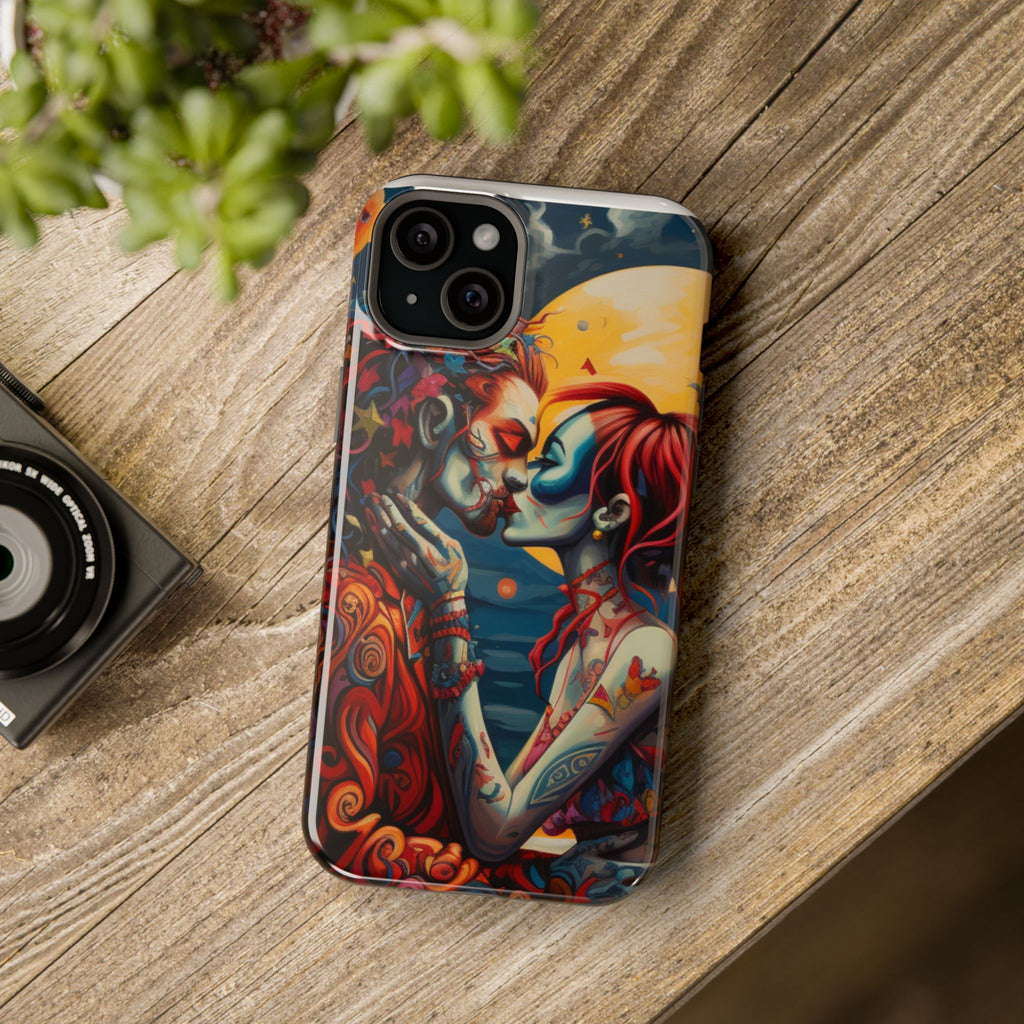 Day of the Dead Romantic Skull Couple Magnetic Impact-Resistant Phone Case for iPhone and Android